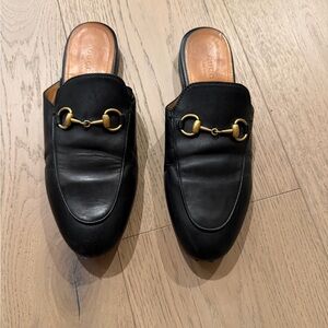 Black Leather Men's Loafers